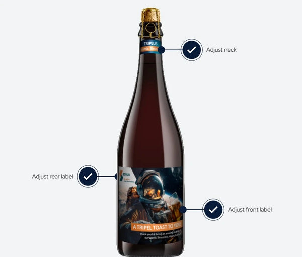 Beer bottle with custom branding